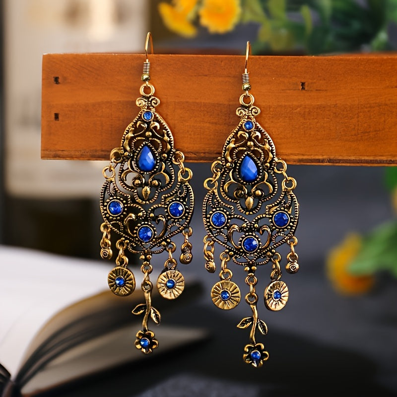 Flower Drop Earrings /Retro Earrings Boho Ethnic Jewelry