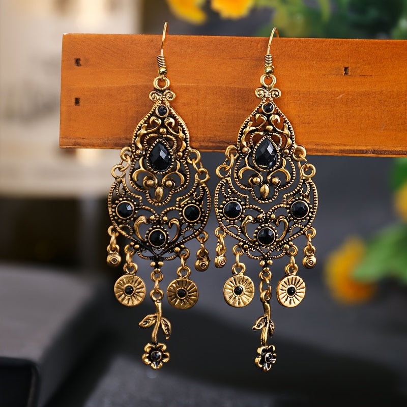 Flower Drop Earrings /Retro Earrings Boho Ethnic Jewelry