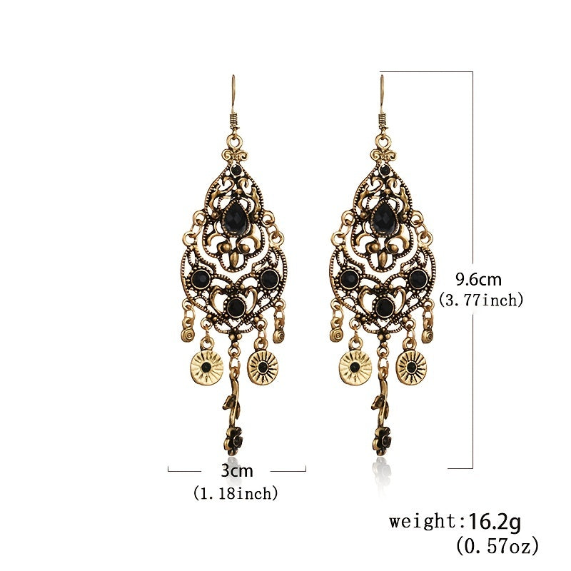 Flower Drop Earrings /Retro Earrings Boho Ethnic Jewelry