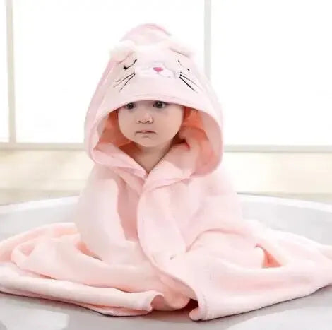 Infant Bath Towel Blankets Swaddle With Hood