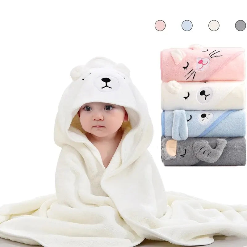 Infant Bath Towel Blankets Swaddle With Hood